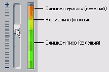 Укажите громкость записываемого звука
